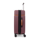 Bugatti Cannes Collection 26.50" Hardside Checked Spinner Luggage - Mauve-Telescopic trolley handle with multi-stage locking heights
