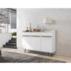 Manhattan Comfort Bradley 53.54" Mid-Century Modern Buffet Stand - White-Recommended for up to a 50" TV Stand