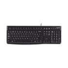 Logitech K120 Wired Keyboard for Windows, USB Plug-and-Play - Black-All-day Comfort: The design of this standard keyboard creates a comfortable typing experience thanks to the deep-profile keys and full-size standard layout with F-keys and number pad