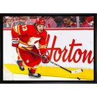 Johnny Gaudreau Calgary Flames - Framed Canvas - 31" x 22"-Premium canvas print with gallery-wrapped edges