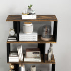 HOMCOM 5-Tier Bookshelf for Living Room, Study Room, Home Office - Rustic Brown-Large Grid Size: 20.4" W x 11.6" D x 12.1" H (51.8 x 29.5 x 30.7 cm)