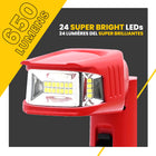 Bell+Howell Wide Beam Flashlight - Red-Magnetic base, great for garages.