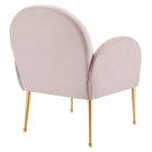 Modway Transcend Performance Velvet Armchair - Pink-Non-Marking Foot Glides