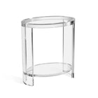 Plata Import Justin 22"W Round Acrylic Side Table - Clear-Wipe with a soft, dry cloth