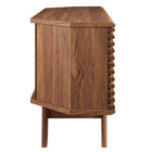 Modway Render 46" Corner TV Stand - Walnut-Sliding Doors