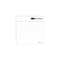 Quartet Magnetic Dry Erase Tin Calendar - 12" x 12" - Frameless - White-DUAL FUNCTIONALITY: This calendar combines a dry-erase surface and a magnetic board in one. Use the included Quartet dry-erase marker to write down your schedule or jot down notes under the Notes section at the bottom, attach papers, photos, and notes with magnets, or use magnetic accessories to organize your plans.