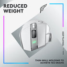 Logitech G502 X LIGHTSPEED Wireless Gaming Mouse - White-Redesigned dual-mode scroll wheel: Switch between hyper-fast free spin and precise ratcheting mode, and tilt left and right for two additional personalizable controls