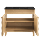 Modway Render 36" Bathroom Vanity - Oak/Black-8
