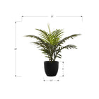 Monarch Specialties 20" Artificial Indoor Palm - Table - Black Pot-This easy-care faux potted plant is made from the highest quality materials and requires no maintenance or watering, for a sustainable, environmentally friendly decorative accent that will last a lifetime