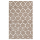 Modway Solvea Moroccan Trellis Shag Area Rug - 8 ft W x 10 ft L - Beige/Ivory-Moroccan Trellis Shag Area Rug