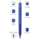 uni-ball Erasable Gel Retractable Pens - 0.7mm - Blue - 12 Pack-0.7mm Medium Point