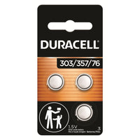 Duracell 303/357 Silver Oxide Button Battery -  3 Pack-LONG-LASTING POWER IN A WIDE RANGE OF DEVICES: The Duracell Silver Oxide 303/357 button batteries provide reliable and long lasting power for digital thermometers, laser pointers, stopwatches, and more