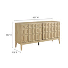 Modway Samos 62" Sideboard - Hickory-Rectangular Grid Panels