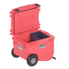 RovR RollR 60 Quart Wheeled Hard Cooler with Tow Handle - Coral-DualSpout Plug and SureGrip feet makes draining simple and secure
