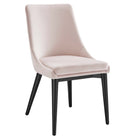 Modway Viscount Performance Velvet Dining Chair - Pink-Vintage Modern Accent Dining Chair