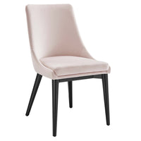 Modway Viscount Performance Velvet Dining Chair - Pink-Vintage Modern Accent Dining Chair