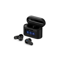 Philips TAT6000 True Wireless Headphones - Black-Smart Charging Case - You can use this case to take calls, control playback and noise cancelling, tweak bass and treble, or find a missing earbud. The 1.47" touchscreen also features a clock and a timer, plus a torch function that emits bright white light. A true multitasker, the case can even take photos by remotely triggering the camera on your connected device.