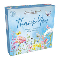 Grandma Wild's Wildflower Meadow Thank You Biscuit Box - Double Chocolate Chip-Double chocolate chip biscuits