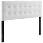 Modway Emily Biscuit Tufted Performance Velvet King Headboard - White-Luxurious Modern King Headboard