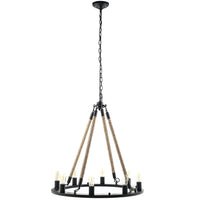 Modway Encircle Chandelier - Black-Vintage Modern Chandelier