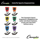 Champion Sports Stop Watch - Assorted Colours - 6 Pack -Teaching Aid Type: Buzzers/timers