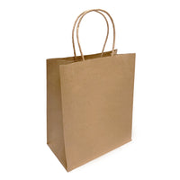 Reliabag Paper Bags - Twist Handles - 8.5" W x 4.5" D x 10.25" H - Kraft - 250 Pack-Made by the premium kraft paper with the re-enforced flat bottom