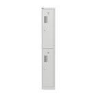 Ceha NH Series 2-Tier Locker with Front Hole Vents - Bank of 1 - Light Grey-Commercial-grade durability for heavy daily use