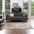 Modway Florita Distressed Southwestern Aztec Area Rug - 4 ft W x 6 ft L - Multicolored-Protect Floors From Traffic/Furniture