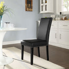 Modway Parcel Dining Faux Leather Side Chair - Black-Faux Leather Upholstery