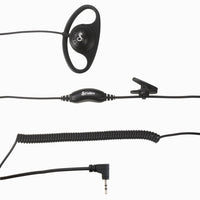 Cobra GMRS FRS 2.5mm D-Style Headset-Structured, over-the-ear construction