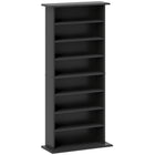 HOMCOM Slim Media Storage Cabinet - Black-Holds up to 360 CDs in 8 compartments