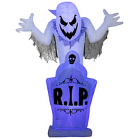 GEMMY Airblown Inflatable Lightshow Ghost and Tombstone Graveyard - 60"-Lights up with bright, energy-efficient LED light