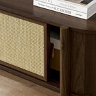 Modway Reid 61" TV Stand - Walnut-2 Sliding Doors