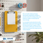Davis Group Transparent Clipboards - Letter Size - 9" W x 12" H - Orange - 6 Pack-clipboards feature a durable metal clip