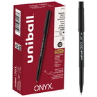uni-ball ONYX Rollerball Pens – 0.7mm – Black – 12 Pack  -Rollerball Pens