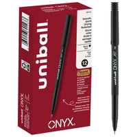 uni-ball ONYX Rollerball Pens – 0.7mm – Black – 12 Pack  -Rollerball Pens
