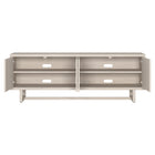 Hudson&Canal Cutler TV Stand for TV's up to 75" - Alder White-Clean with a soft, dry cloth and no harsh chemicals or abrasive cleaning materials