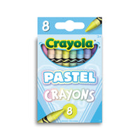 Crayola Pastel Crayons - 8 Count-Crayola Crayons are designed with a focus on true colour, smoothness, and durability