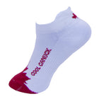 Cool Canuck Cooling Running Sock - White - Medium - 2 Pack-Features a Canada-themed pattern