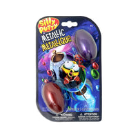 Crayola Silly Putty Metallic Eggs - 2 Metallic Eggs-Metallic silly putty : this pack includes two metallic eggs in one of three colour options: silver & gold, purple & red, or green & blue