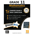 Dynamic Math Workbook Ontario - Grade 11-Covers Ontario Grade 11 Functions of Mathematics curriculum