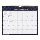 Blueline 12 Month Monthly Academic Wall Calendar - August to July - 15" H x 12" W - Nautical Design - Bilingual-9