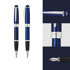 A.T. Cross Bailey Fountain Pen - Medium Nib - Blue-The fountain pen nib adapts to your own personal grip and writing style over time. 