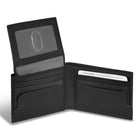 Champs Iconic Leather Top Wing Wallet - Black/Black-Double Bill compartment