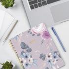 Blueline 2026 Lavender Floral Weekly/Monthly Planner with Monthly Tabs - 11'' x 8-1/2'' - Trilingual-Page Size: 11'' H x 8 1/2'' W