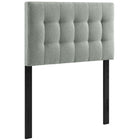 Modway Lily Upholstered Fabric Twin Headboard - Grey-Elegantly tufted headboard