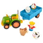 Battat Farming Fun Tractor-7-Piece Set: This farm toy set comes with a tractor, trailer, 4 animals, and a farmer