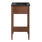 Modway Zaire 24" Bathroom Vanity - Walnut/Black-Ceramic Basin