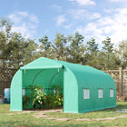 Outsunny Walk-in Greenhouse - Outdoor Plant Tunnel Hot House with Steel Frame - 15' x 10' x 7'- This green house extends your plants’ growing season and shields them from cold weather  
 