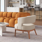 Zuo Penryn Accent Chair - Beige-Dimensions: 27.2" L x 26.8" W x 27.2" H